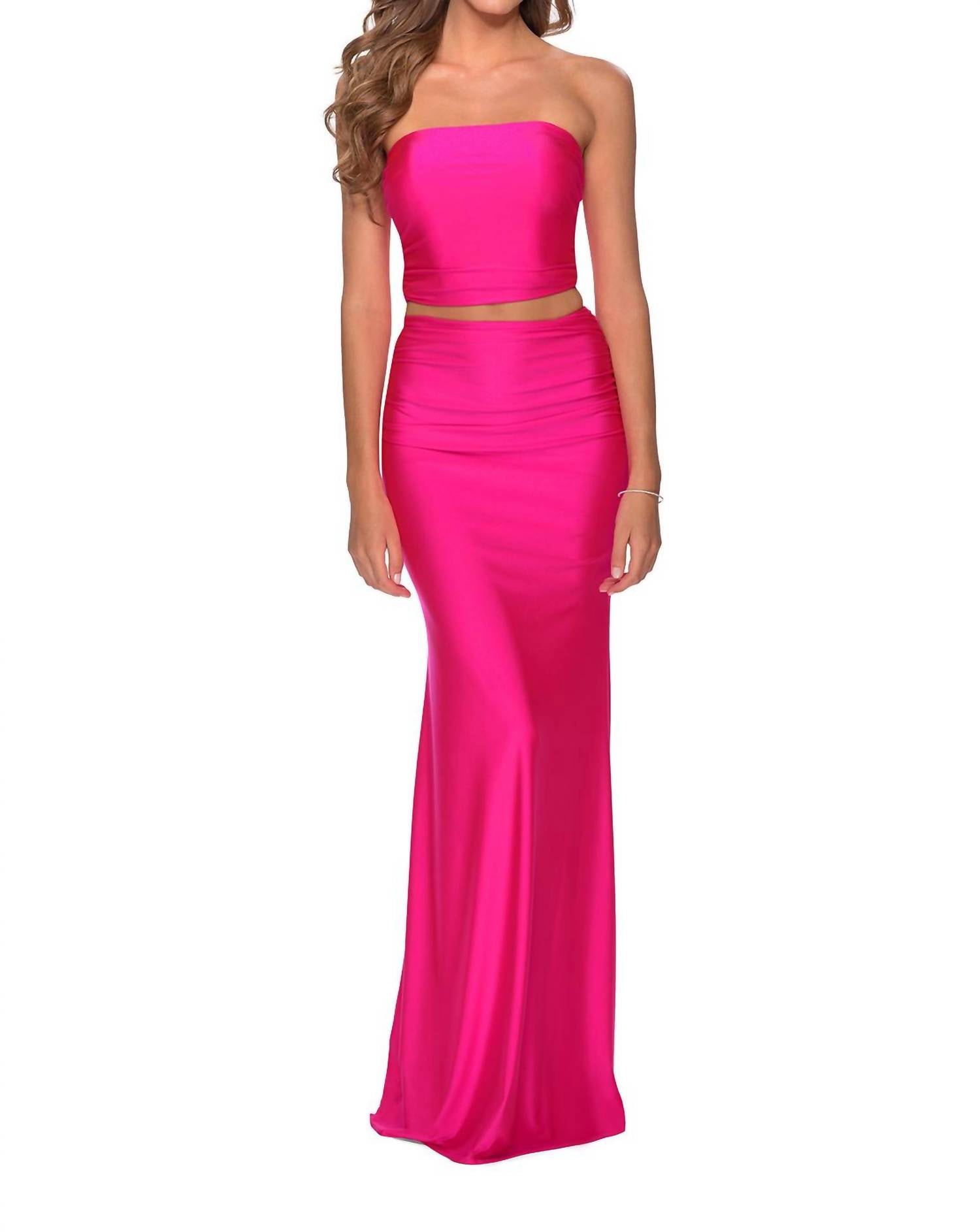 La Femme - Jersey Two Piece Prom Dress