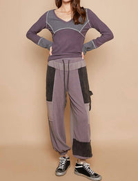 Pol - V-neck Fitted Top