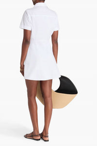 Frame - Flared Cotton Poplin Mini Shirt Dress