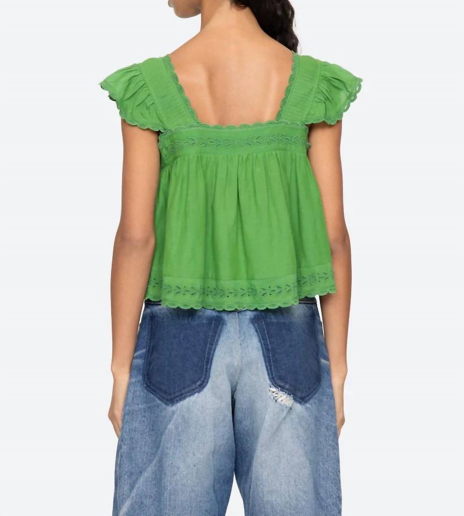 Sea - Eliza Flutter Sleeve Top