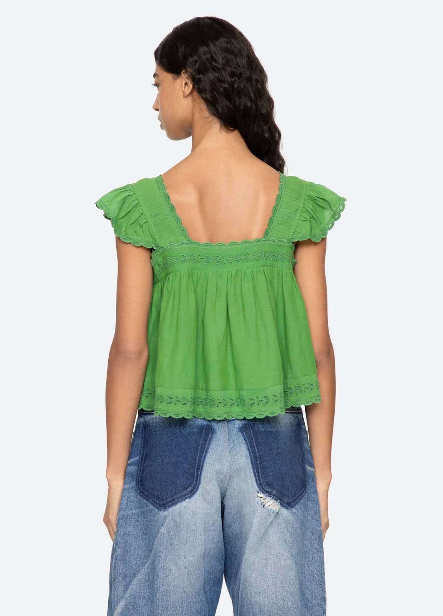 Sea - Eliza Flutter Sleeve Top