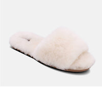 Lamo Women's Naomi Sheepskin Slide Sandal in cream - women's sandal - view 9