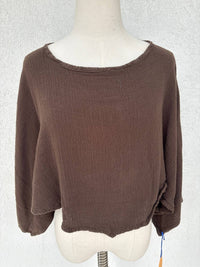 Oh My Gauze! Women's Vanna Top in espresso - women's blouse