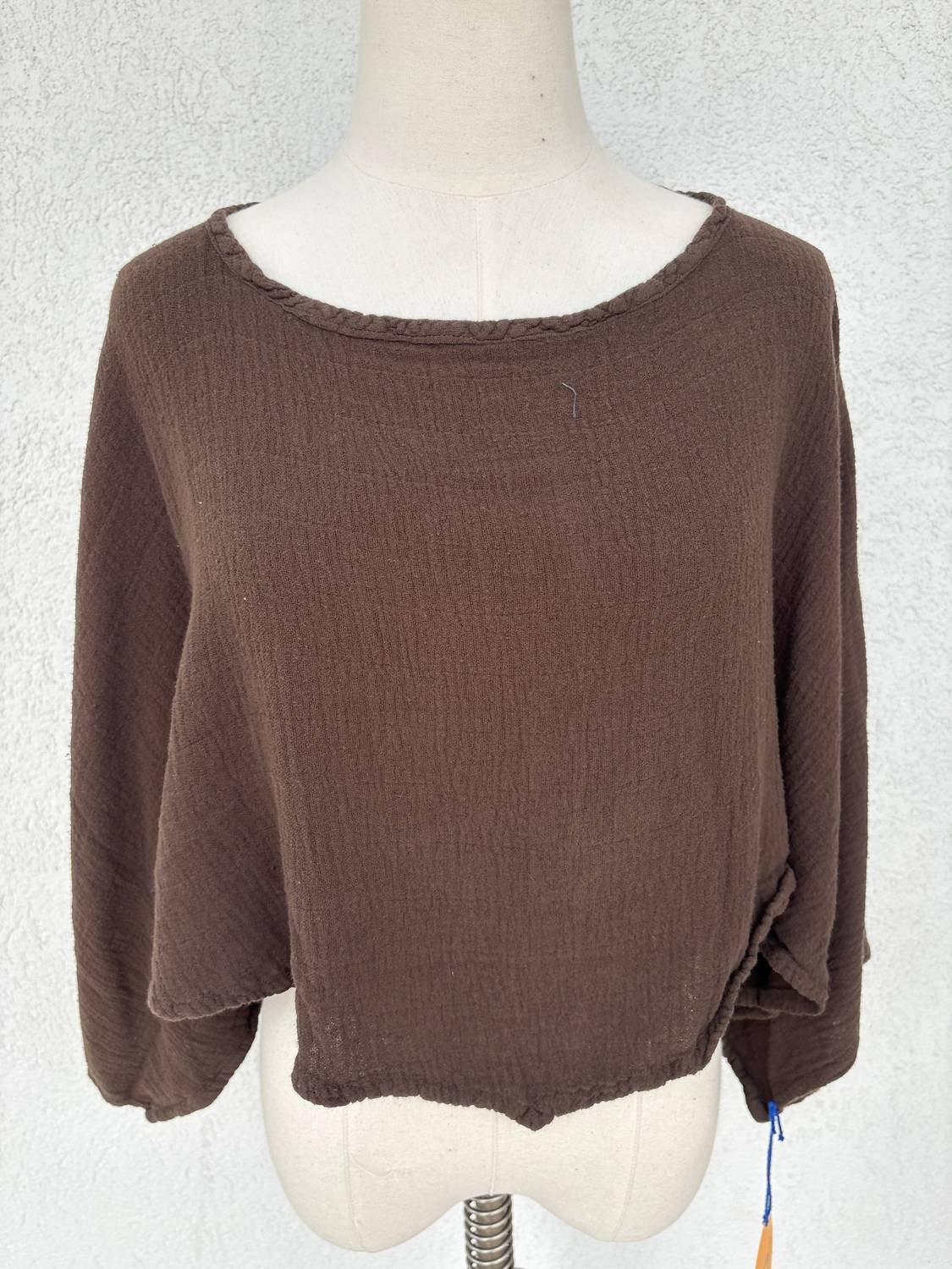 Oh My Gauze! Women's Vanna Top in espresso - women's blouse