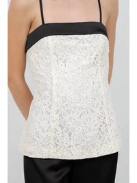 Whiteroom+Cactus - Fitted Lace Sleeveless Tank Top
