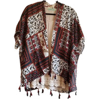 Urban Mangoz - Women's Print Kimono with Tassels
