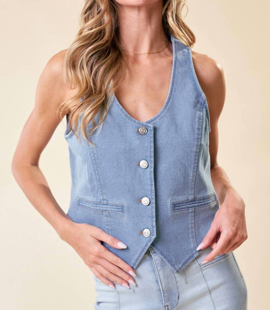 Saints & Hearts - Light Weight Denim Vest