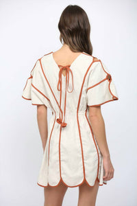 Fate - Binding Scallop Panel Mini Dress