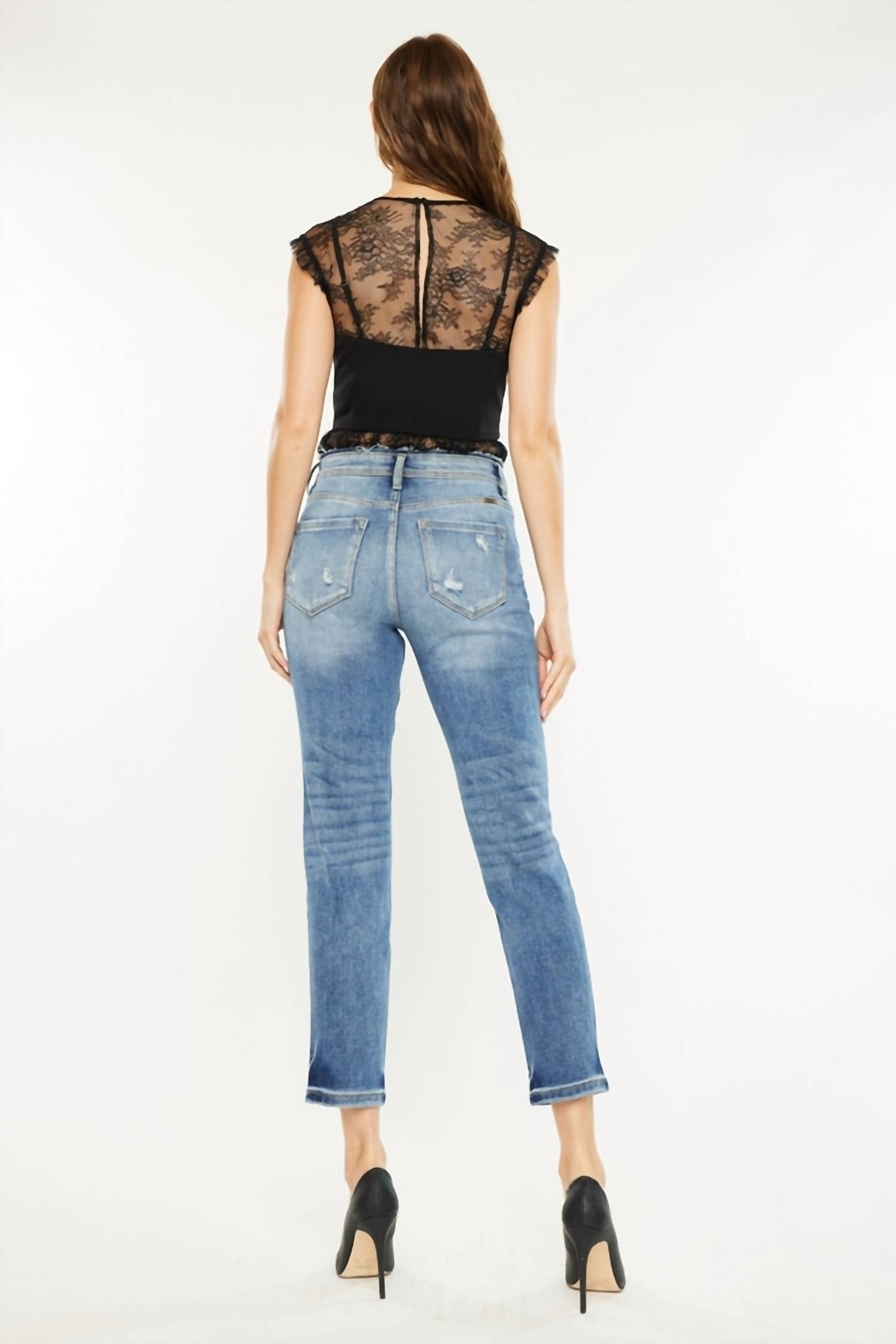 Kancan - Kate High Rise Mom Fit Relaxed Thigh Skinny Jean