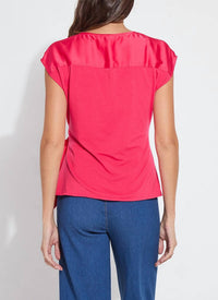 Lysse - Rosalia Tie Drape Mix Media Top