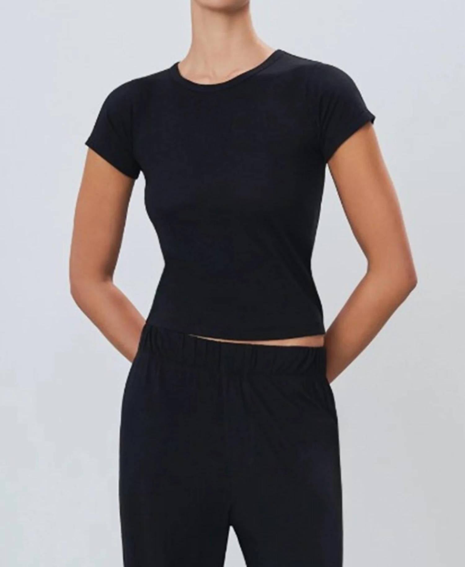 Eterne - Fitted Crewneck Short Sleeve T-shirt