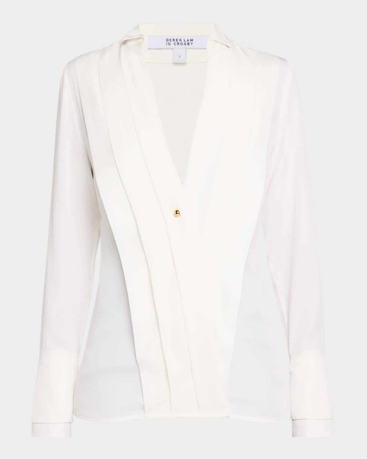 Derek Lam 10 Crosby - Tiffany Pleat Front Shirt