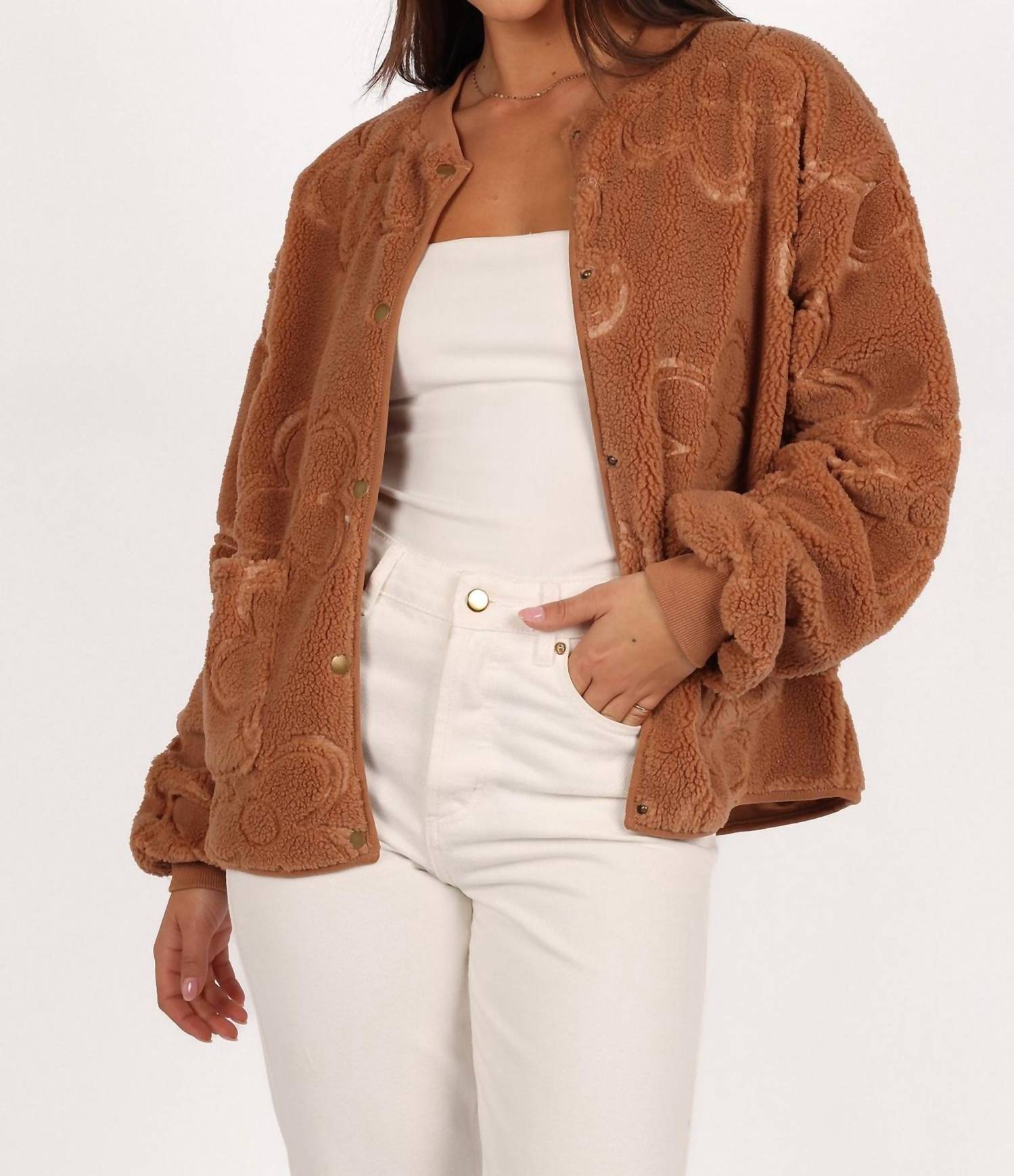 By Together - Flower Pattern Button Down Jacket