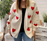 Michelle Mae - Oh My Hearts Sweater Cardigan