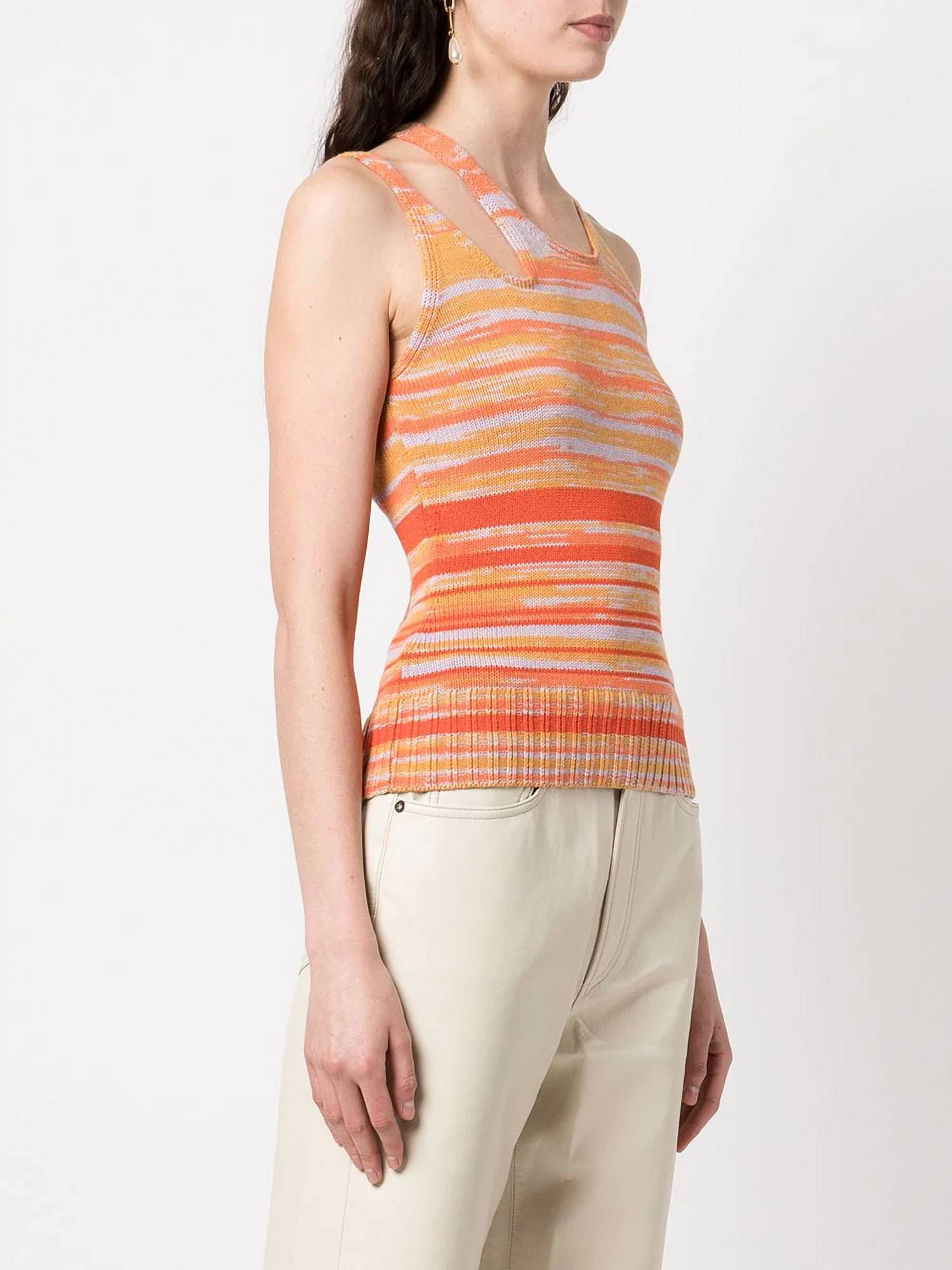 JONATHAN SIMKHAI AVANI SPACE DYE TANK TOP in lupine - women's tank top - view 4