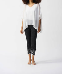 Joseph Ribkoff - V-neck Lace Trim Poncho Top
