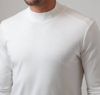 Raffi - Aqua Cotton Mock Neck Top