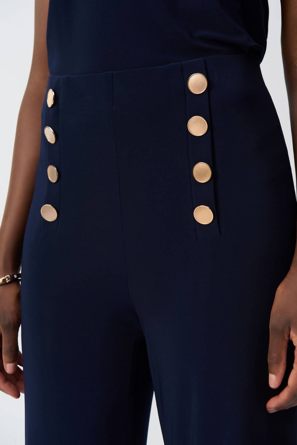 Joseph Ribkoff - Chic Button-detail Wide Leg Pants