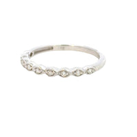 Aamiaa - 0.09 Carat Natural Diamond Milgrain Bezel Band - Size 6.5