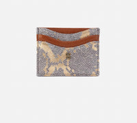 HOBO Women's Max Card Holder in brown golden herringbone - women's accessory