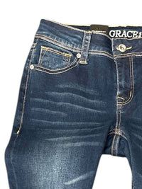 Grace In La - Women's Hem Detail Bootcut Jean
