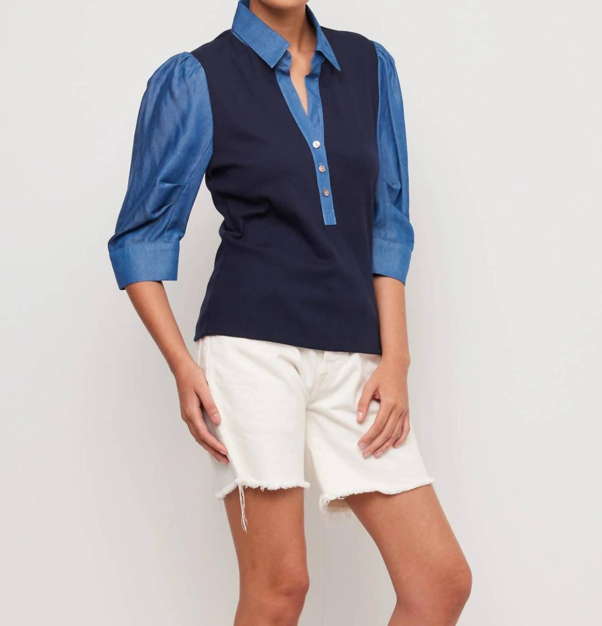 Fifteen Twenty - Women's Camden Contrast Henley Top