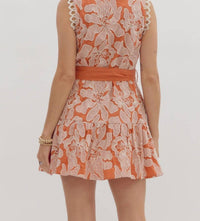 Entro - Embroidered Lace Trim Dress
