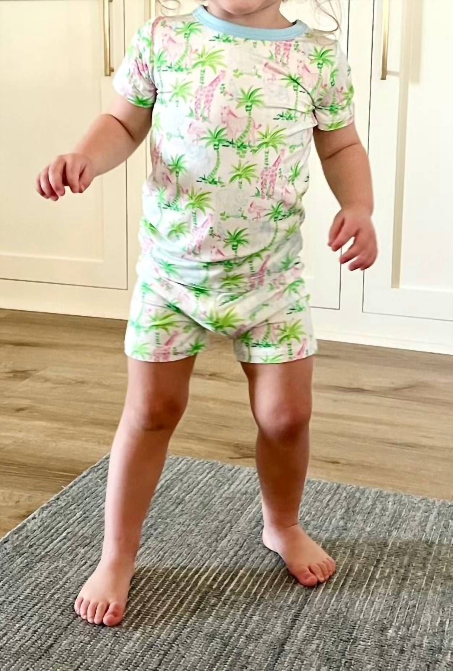 Sweet Bay Clothing Girl's Zoo Two Piece Pajama Short Set in multi - item