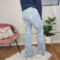 Kancan - Rosa Floral Print Flares Jean
