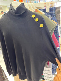 SKIES ARE BLUE Women's Turtleneck Sweater in black - women's sweater