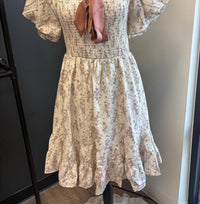 In February - Women's Floral Smocked Mini Dress
