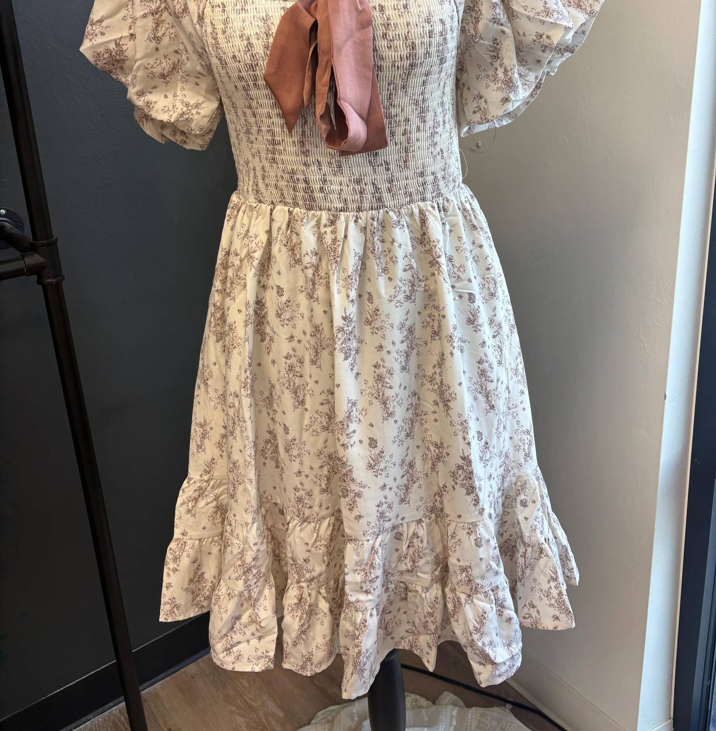 In February - Women's Floral Smocked Mini Dress