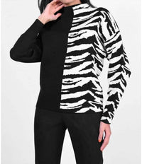 Frank Lyman - Long Sleeve Zebra Sweater