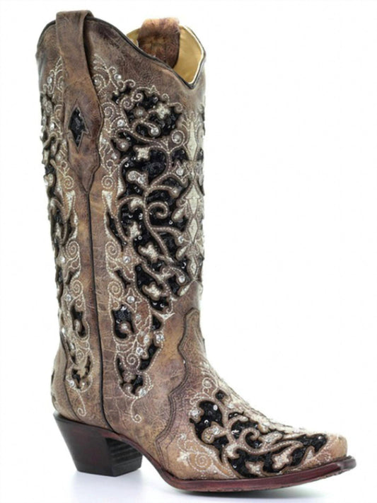 Corral - Women's Floral Embroidery Western Boot