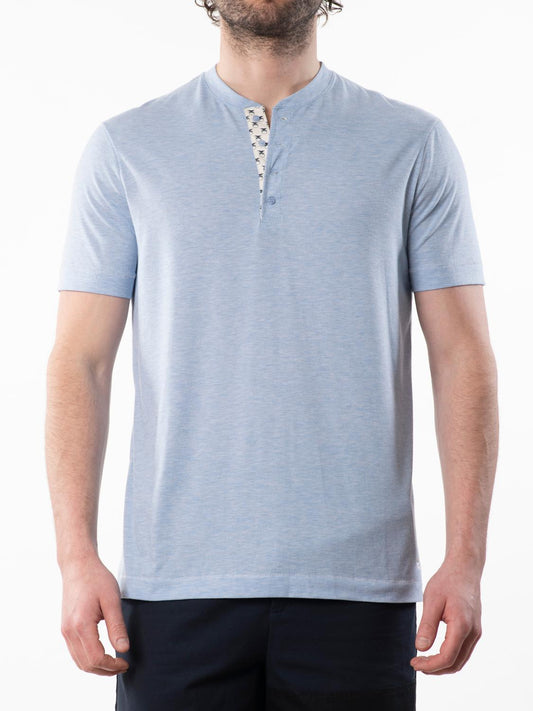 Crwth - Melange Short Sleeve Henley Shirt