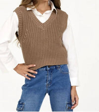 Vintage Havana 2 Fer Vest Shirt in toffee - kids' jacket