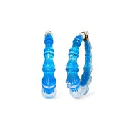 Gold & Honey - Women's Bamboo Illusion Lucite Hoop Earrings