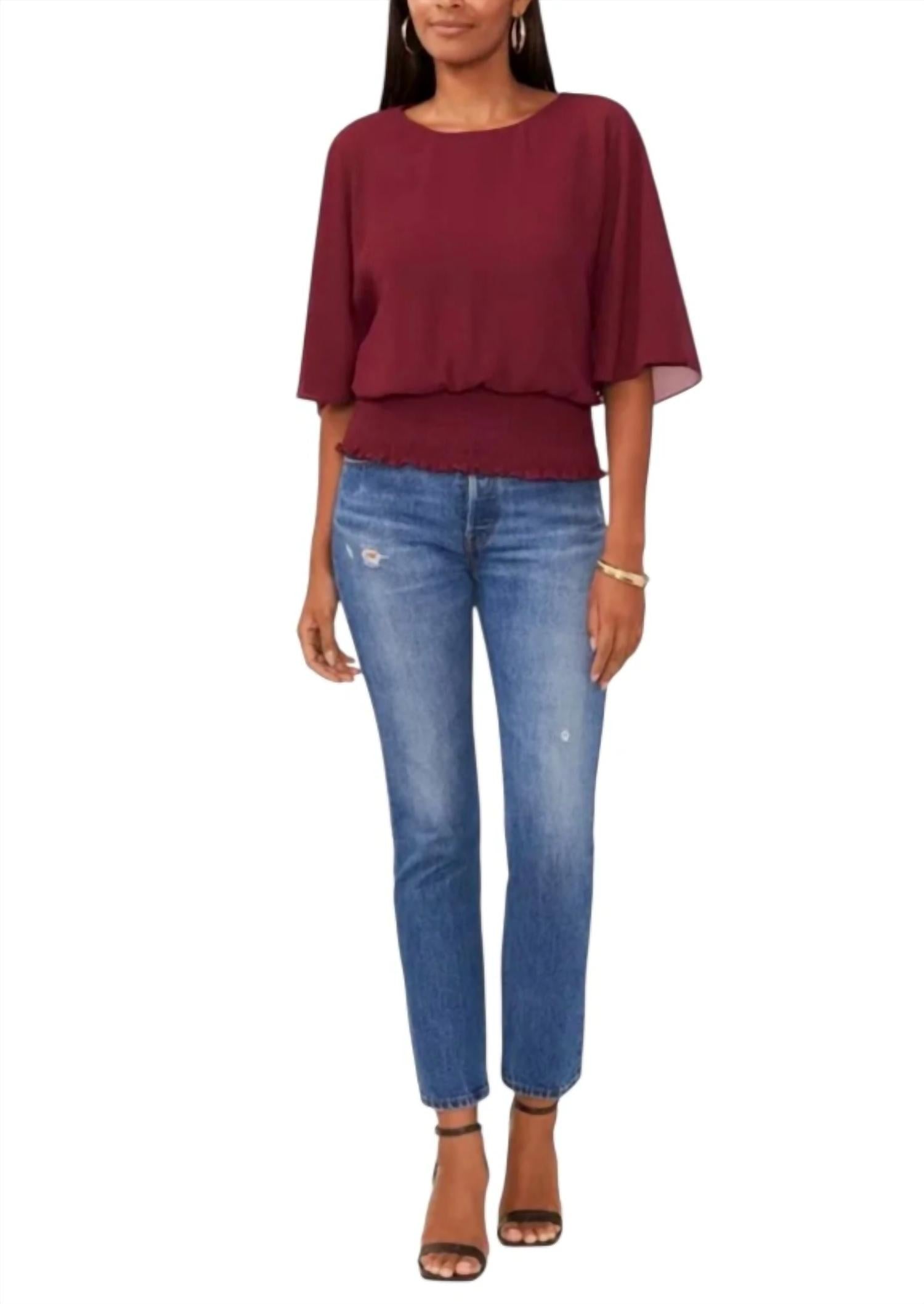 Sam & Jess - Smocked Waist Blouse