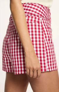 Cinq A Sept - Mini Gingham Denim Allie Shorts