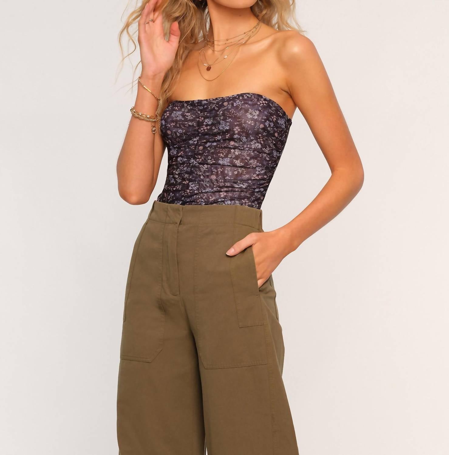 heartloom Zania Bodysuit Top in ink - women's shirt