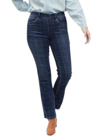 FDJ Boot Cut Check Pull On Jean in indigo - women's jeans