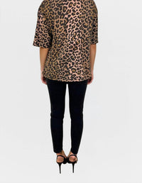 CHRLDR Crewneck T-shirt in leopard - women's t-shirt - detail view