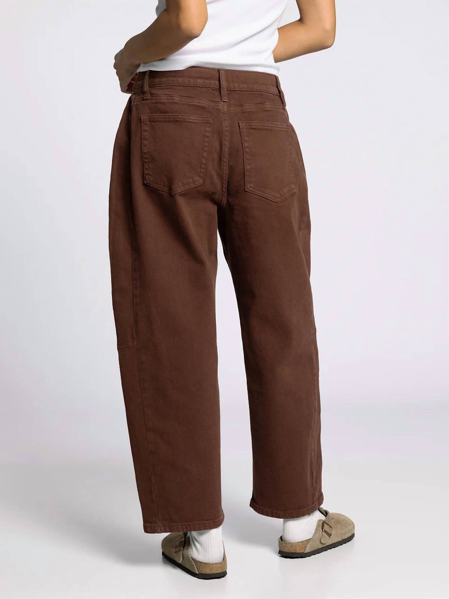 Thread & Supply Anees Barrel Pant in coffee - women's pants - alternate view
