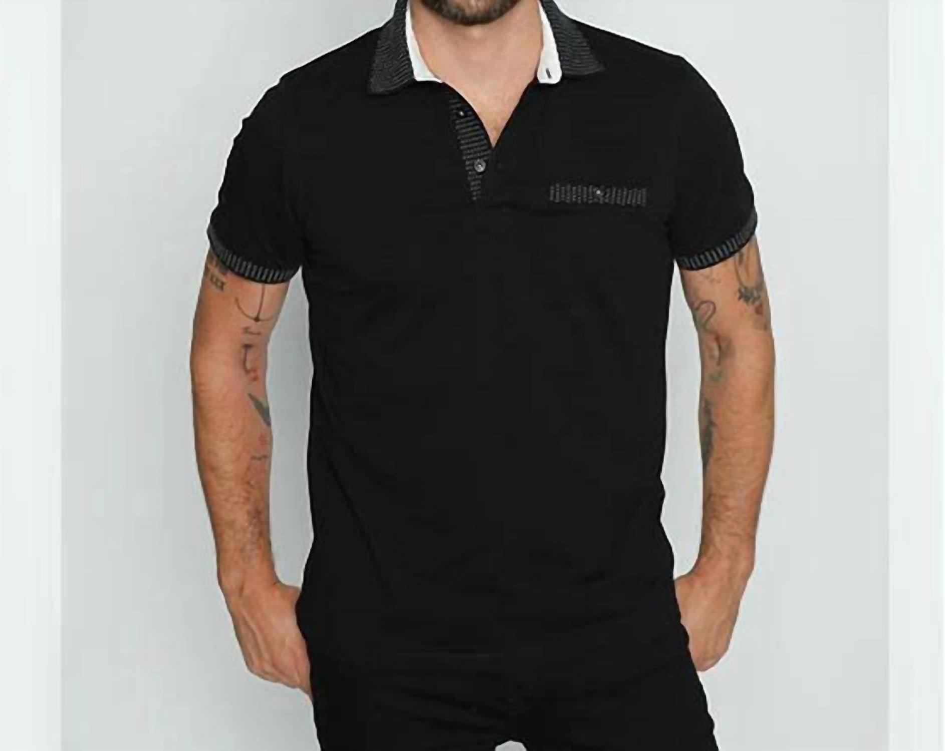 Eight X - Pocket Polo With Dot Trim