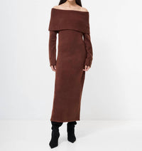French Connection - emilia knit off shoulder dress