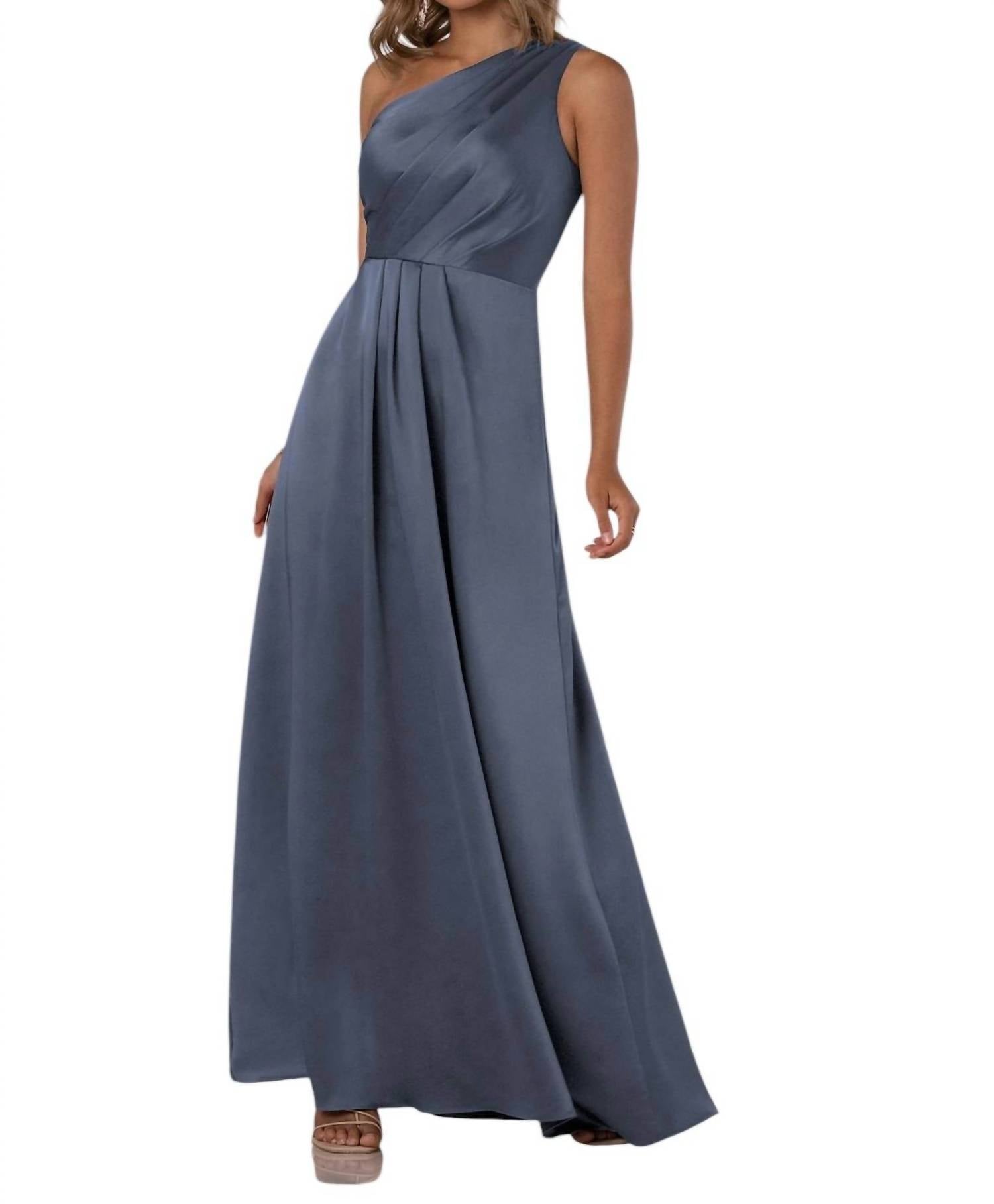 Sorella Vita - One-Shoulder Charmeuse Bridesmaid Dress with Subtle Pleats