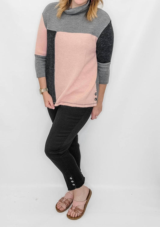 Multiples - Pull-on Button Fringe Hem Jean