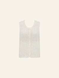 Peony - Pointelle Scoop Neck Vest