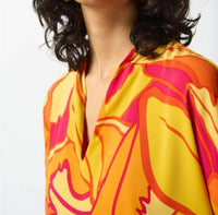 Joseph Ribkoff - Tropical Print Short Sleeve Boxy Top