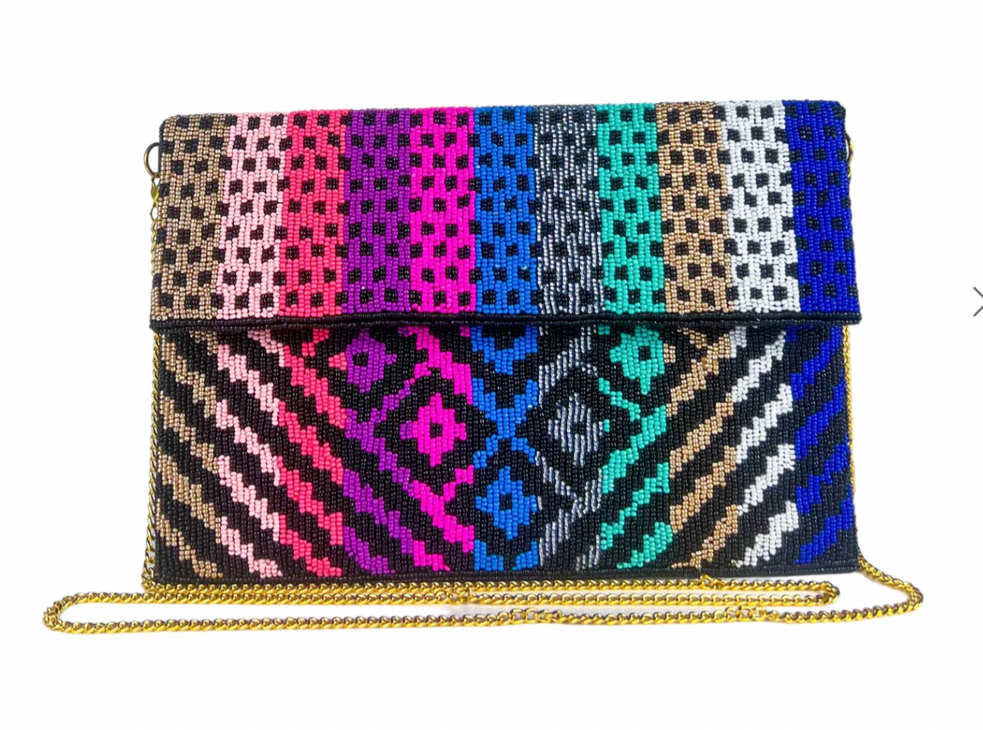 Maria Victoria - Marshmallow Beaded Clutch